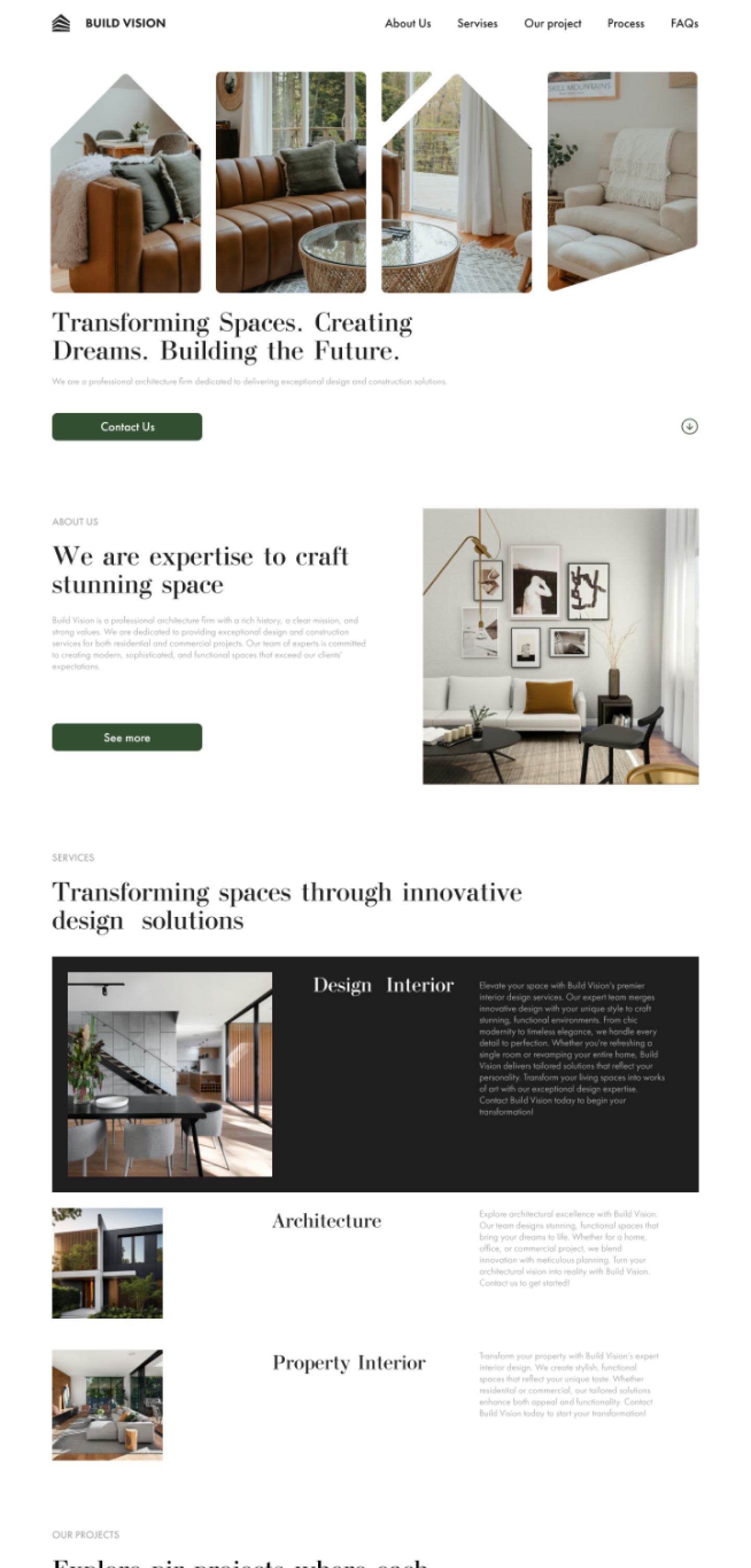 Build Vision Website - Part 1